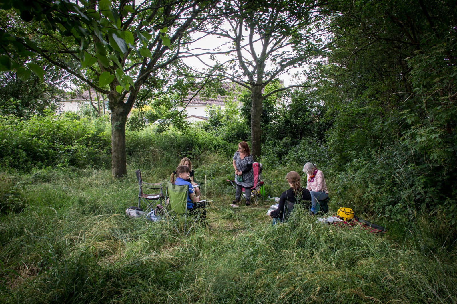 NatureWell outdoor wellbeing session at Southmead Hospital, Bristol, July 2021