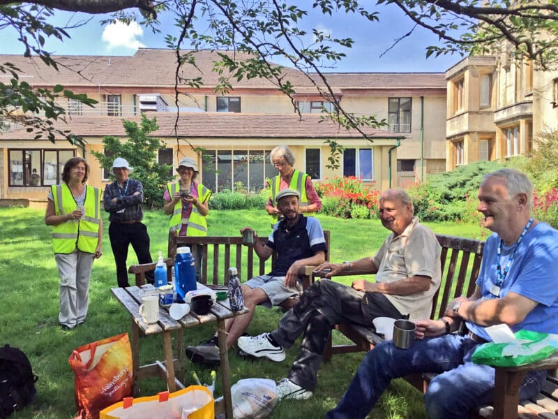 Volunteers relaxing at Cirencester Hospital