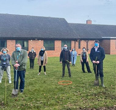 Tree planting at Becton Centre - Sheffield Children's Hospital 2021