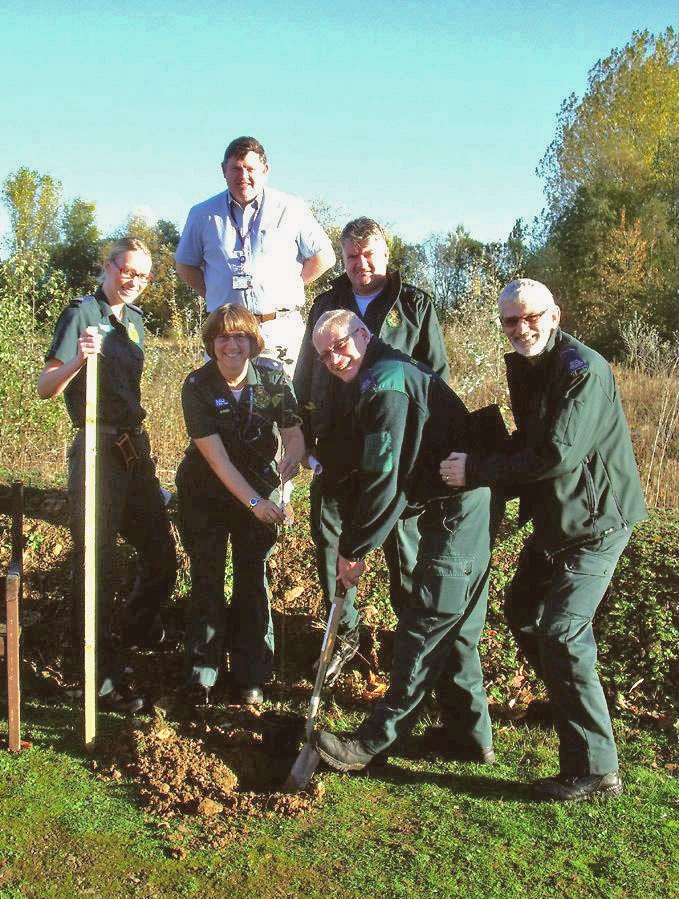 Tree planting at Adderbury Resource Centre