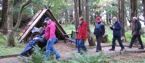 Walkers in Blarbuie Woodland