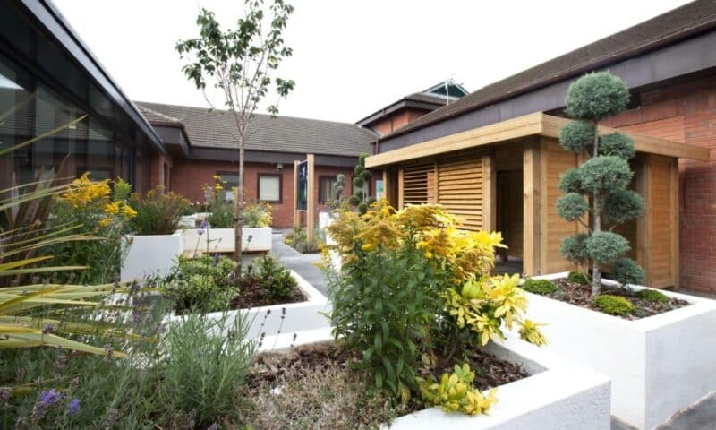 Green space by Chesterfield Hospital Birth Centre