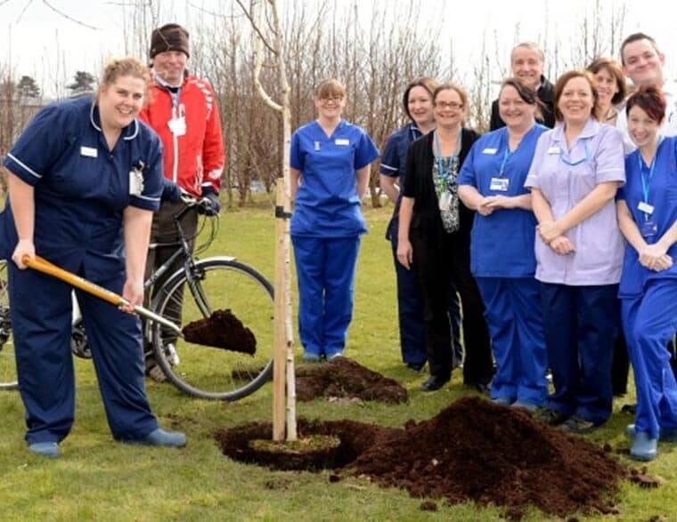 Countess of Chester tree planting event and 'Dr Bike' session