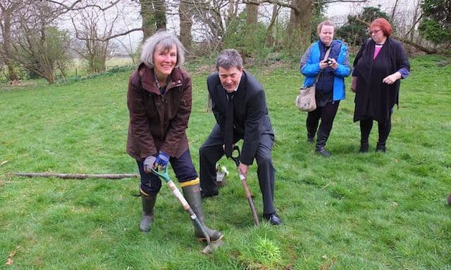 Tree planting at Dandelion Time West Farleigh