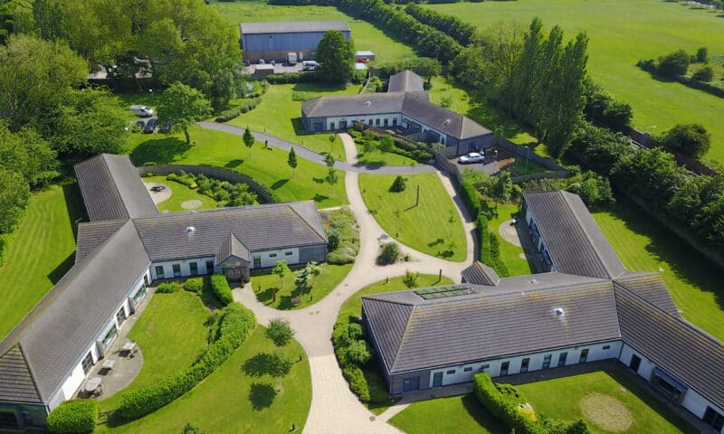 Aerial view of Harrison House