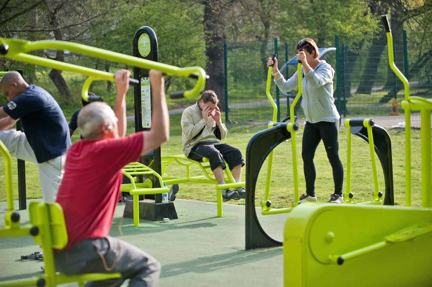 The Great Outdoor Gym in Peckham Rye Park, London