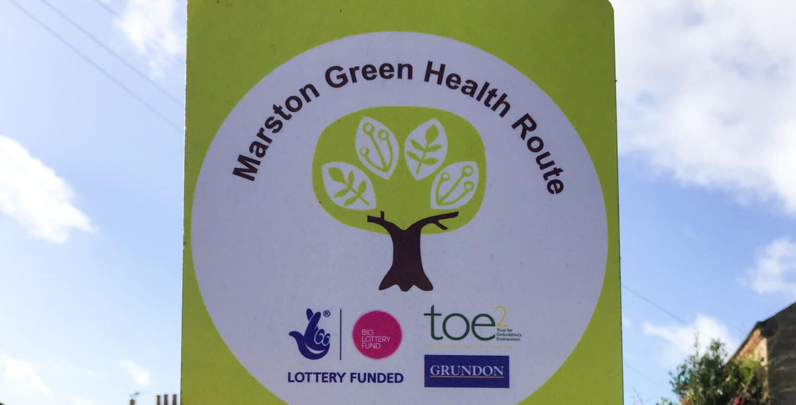 Marston Green Health Routes sign - banner image