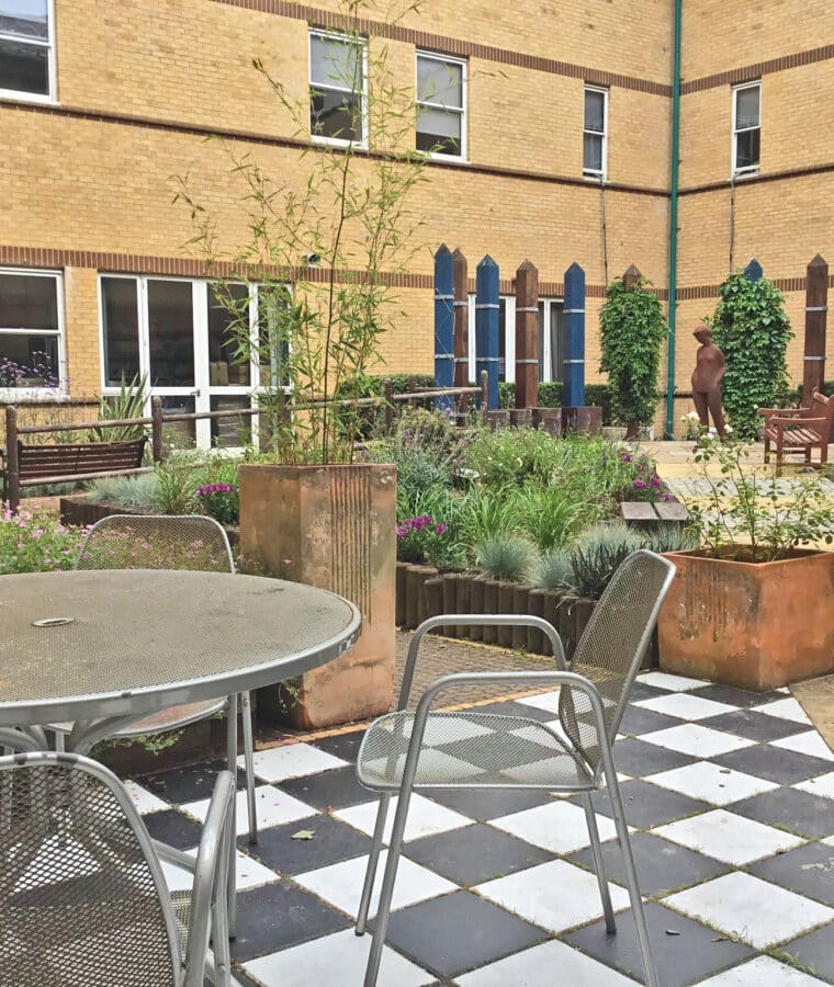 Broomfield Hospital ward courtyard garden
