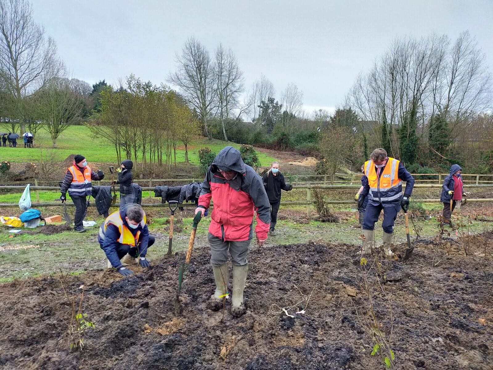 Tiny Forest planting day at Littlemore Mental Health Centre