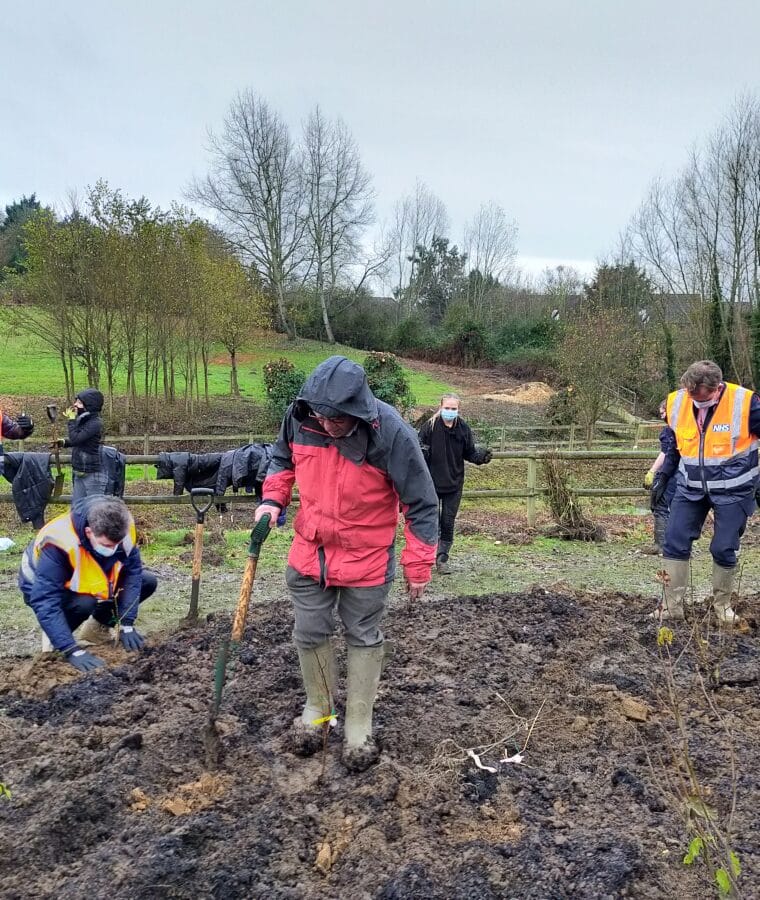 Tiny Forest planting day at Littlemore Mental Health Centre