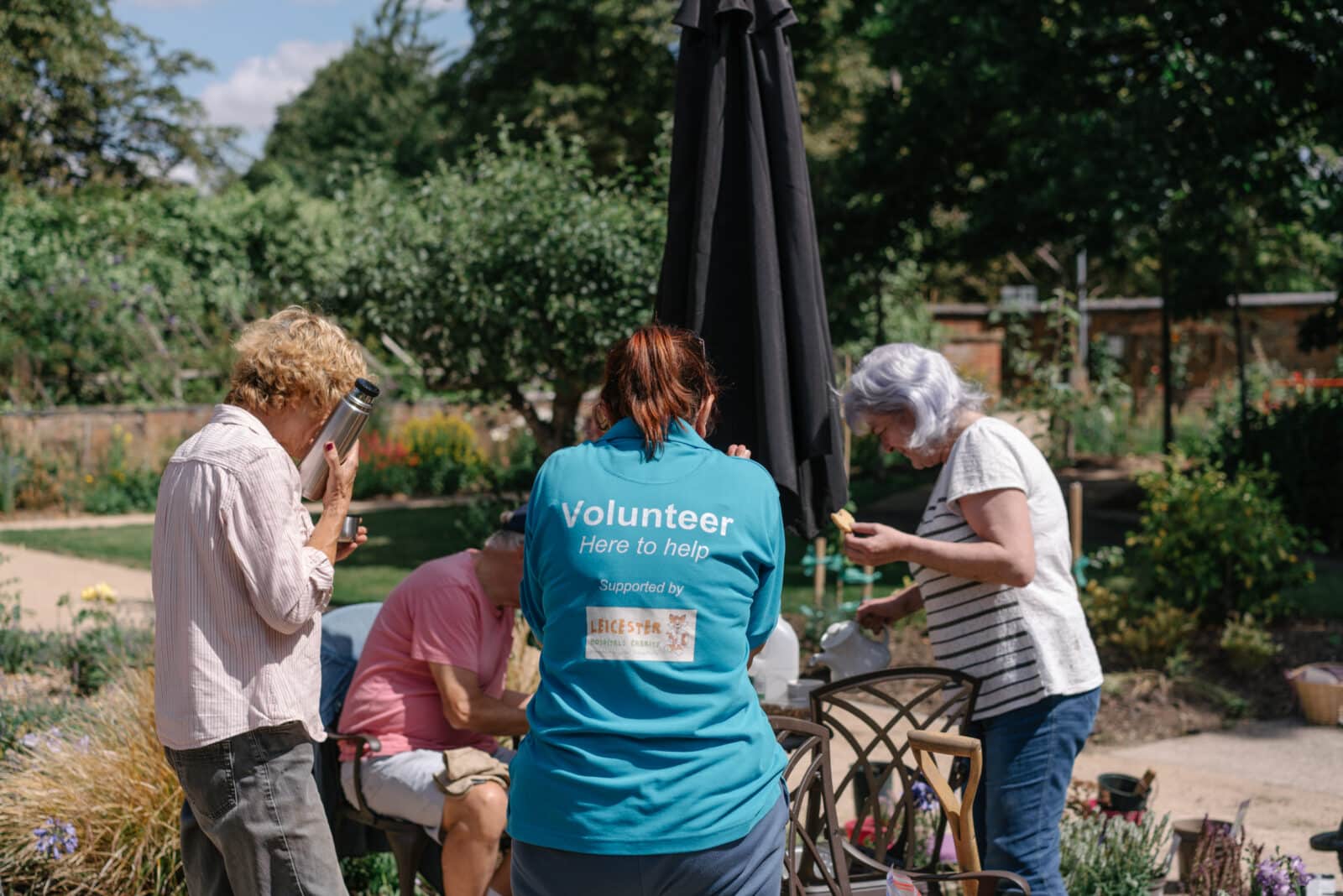 Garden volunteers at Glenfield Hospital, Leicester