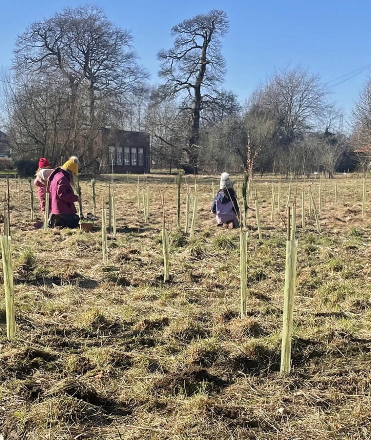 Tree planting event at Fairfields with Yorkshire Ambulance Service