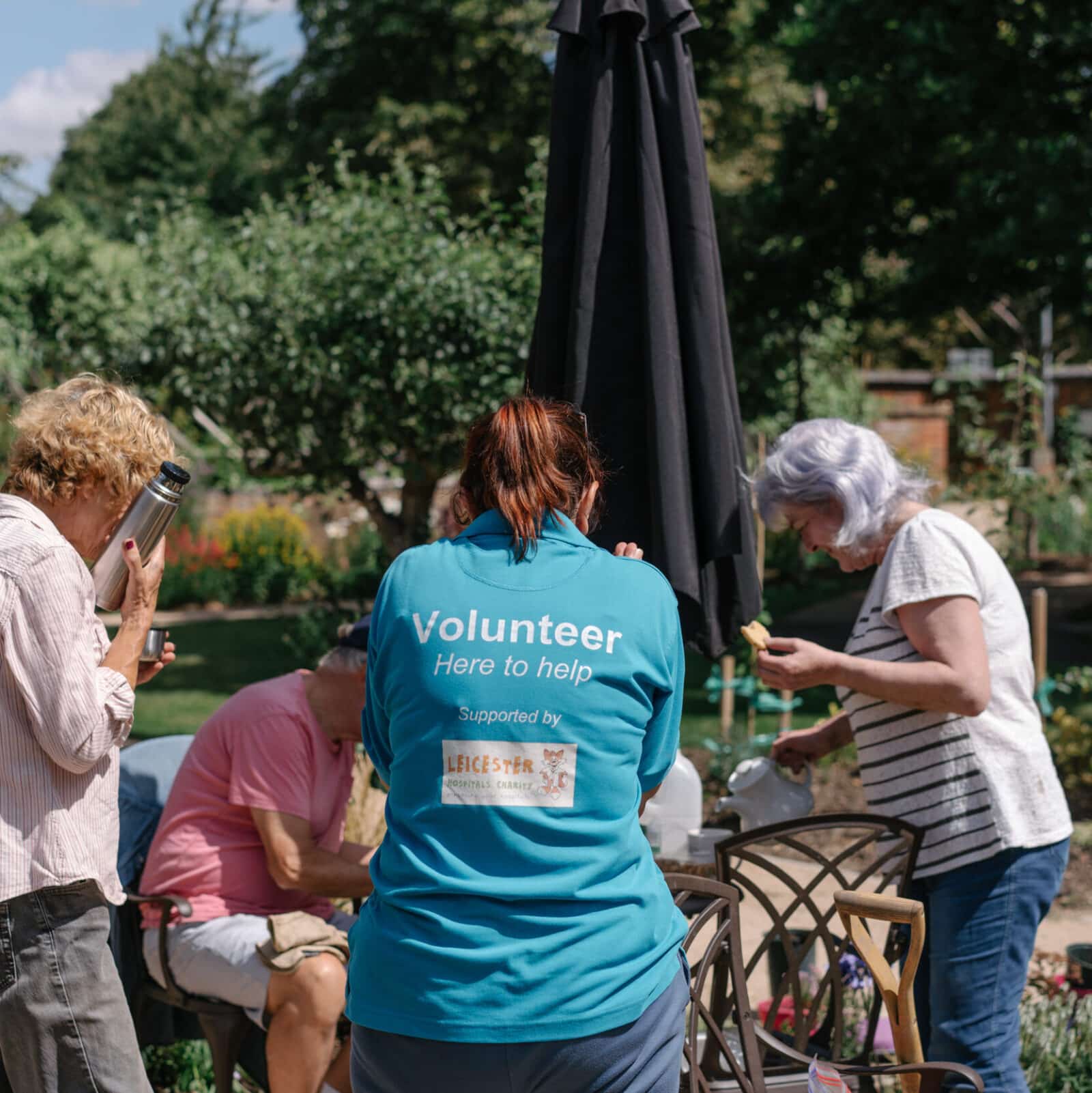 Garden volunteers at Glenfield Hospital, Leicester